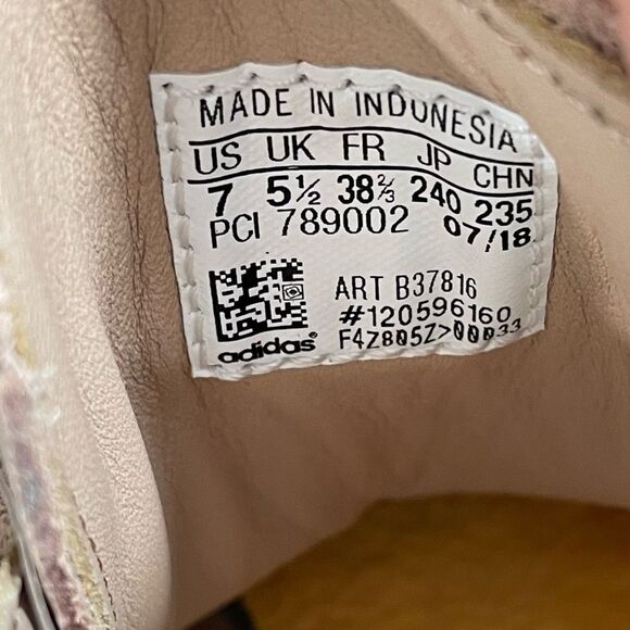 NWT Adidas Super Star Pink Boots Women’s Size 7‎ High Top Leather B37816 Shoes - Picture 8 of 12